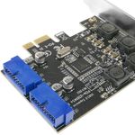 Tarjeta PCIe con 2 conectores internos USB 3.0 de 19 pines - UU00100 - 08