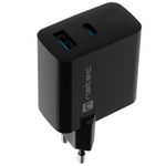 Cargador USB Natec Ribera GaN 1X USB-A + 1X USB-C 45W negro NUC-2143 - NT37100 - 08