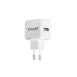 Cargador con USB de 5V y 2.4A color blanco TooQ TQWC-1S01WT