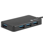 Hub USB-C 3.0 de 4 puertos negro + adaptador USB-A Natec Silkworm NHU-1343 - NT39100 - 06
