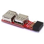 Conversor USB de placa madre 2x5 pin a 2xAH - US03200 - 01