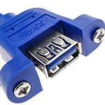 Cable alargador USB 3.0 para empotrar en panel de 50 cm tipo A Macho a Hembra - UB02800 - 02