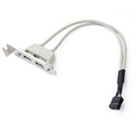 Adaptador USB de placa madre 2x5 pin a 2xAH bracket de perfil bajo - US03400 - 01