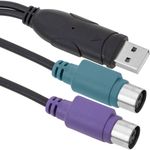 Adaptador USB a PS2 (1 USB-A macho a 2 MiniDIN 6-pin hembra) - US02700 - 01