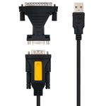 Cable conversor USB a RS232 1.8 metros de USB tipo A macho a RS232 DB9/DB25 macho - UB06900 - 02