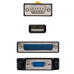 Cable conversor USB a RS232 1.8 metros de USB tipo A macho a RS232 DB9/DB25 macho - UB06900 - 03