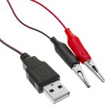 Cable de alimentación de 5V USB tipo A macho a pinzas de cocodrilo de 2m - DT08400 - 01
