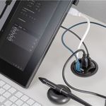 Concentrador de 3 puertos USB 2.0 audio y micro para escritorio negro - US04300 - 03