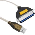 Cable USB a puerto paralelo (A macho a centronics 36 macho) - US02100 - 01