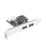 Tarjeta PCI express de Lanberg con 2 puertos externos USB-A 3.1 - UU10200 - 01