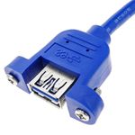Cable alargador USB 3.0 para empotrar en panel de 50 cm tipo A Macho a Hembra - UB02800 - 06