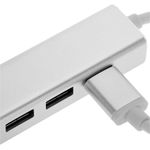 Conversor de USB 3.0 a 3xUSB 3.0 y Ethernet RJ45 color plata - RA00700 - 05