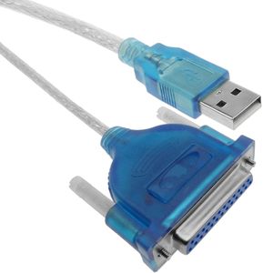 Cable conversor de USB tipo A macho a puerto paralelo DB25 hembra 1.5 m