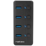 Hub USB tipo A 3.0 de 4 puertos negro Natec Mantis 2 NHU-1557 - NT36100 - 05