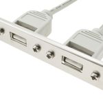 Adaptador USB de placa madre 2x5 pin a 2xAH bracket - US03100 - 03
