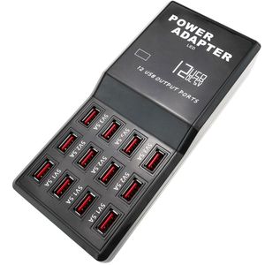 Regleta de alimentación USB A hembra 5VDC 12A con 12 puertos USB