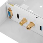 Caja de conectividad multimedia para pared o mesa HDMI, 2xUSB, 2xRJ45 Cat.6, VGA, Jack 3.5mm y RCA - VZ09500 - 06