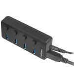 Hub USB tipo A 3.0 de 4 puertos negro Natec Mantis 2 NHU-1557 - NT36100 - 02