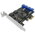 Tarjeta PCIe con 2 conectores internos USB 3.0 de 19 pines - UU00100 - 03