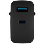 Cargador USB Natec Ribera GaN 1X USB-A + 1X USB-C 45W negro NUC-2143 - NT37100 - 07