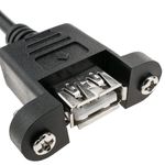 Cable alargador USB 2.0 para empotrar en panel de 1 m tipo A Macho a Hembra - UB02700 - 02