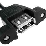 Cable USB 2.0 tipo A Macho acodado a USB tipo A Hembra para Panel 100 cm - UB10200 - 02