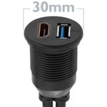Cable extensión para empotrar con conexiones USB 3.0 y HDMI - UH13200 - 02