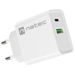 Cargador USB Natec Ribera 1X USB-A + 1X USB-C 20W blanco NUC-2061 - NT36400 - 04
