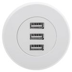 Concentrador de 3 puertos USB 2.0 para escritorio blanco - US04000 - 07
