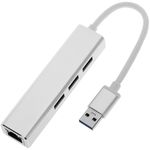 Conversor de USB 3.0 a 3xUSB 3.0 y Ethernet RJ45 color plata - RA00700 - 02