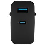 Cargador USB Natec Ribera GaN 1X USB-A + 1X USB-C 65W negro NUC-2145 - NT37300 - 07