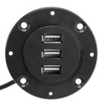 Concentrador de 3 puertos USB 2.0 para escritorio negro - US04100 - 05
