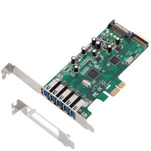 Tarjeta PCI-Express a SuperSpeed USB 3.0 de 5 puertos externos con bajo perfil