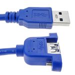 Cable alargador USB 3.0 para empotrar en panel de 1 m tipo A Macho a Hembra - UB02900 - 04