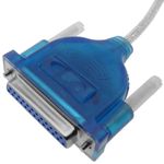Cable conversor de USB tipo A macho a puerto paralelo DB25 hembra 1.5 m - US02000 - 04