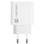 Cargador USB Natec Ribera 1X USB-A + 1X USB-C 20W blanco NUC-2061 - NT36400 - 08