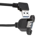 Cable USB 3.0 tipo A Macho acodado a USB tipo A Hembra para Panel 100 cm - UB10500 - 04
