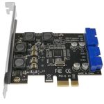 Tarjeta PCIe con 2 conectores internos USB 3.0 de 19 pines - UU00100 - 05