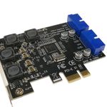 Tarjeta PCIe con 2 conectores internos USB 3.0 de 19 pines - UU00100 - 07