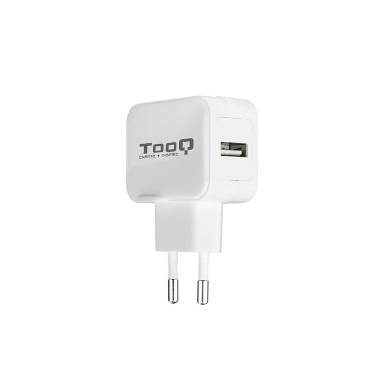 Cargador con USB de 5V y 2.4A color blanco TooQ TQWC-1S01WT - TQ10500 - 01