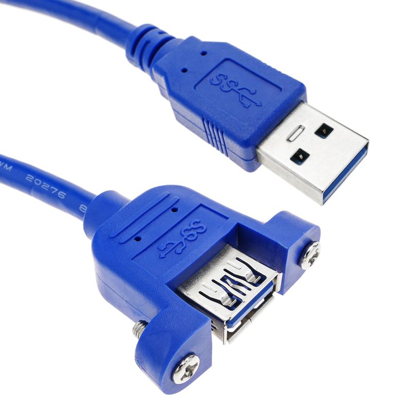 Cable alargador USB 3.0 para empotrar en panel de 50 cm tipo A Macho a Hembra - UB02800 - 01
