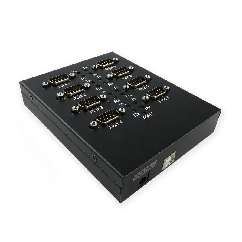 Adaptador USB a RS232 Titan de 8 puertos serie y montaje raíl DIN - UB08700 - 01