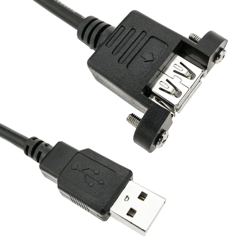 Cable alargador USB 2.0 para empotrar en panel de 1 m tipo A Macho a Hembra - UB02700 - 01